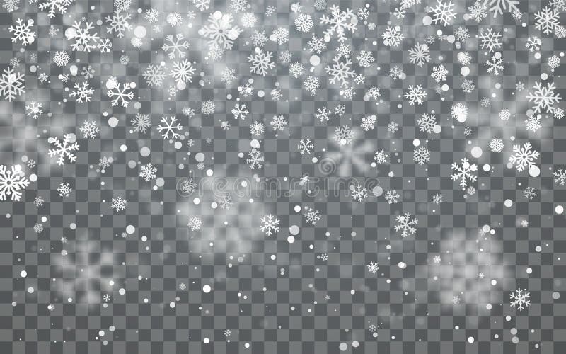 χιόνι Χριστουγέννων Μειωμένα snowflakes στο σκοτεινό υπόβαθρο Snowflake διαφανής επίδραση διακοσμήσεων Σχέδιο νιφάδων χιονιού Χρι διανυσματική απεικόνιση χιόνι Χριστουγέννων Μειωμένα snowflakes στο σκοτεινό υπόβαθρο Snowflake διαφανής επίδραση διακοσμήσεων Σχέδιο νιφάδων χιονιού Χρι διανυσματική απεικόνιση