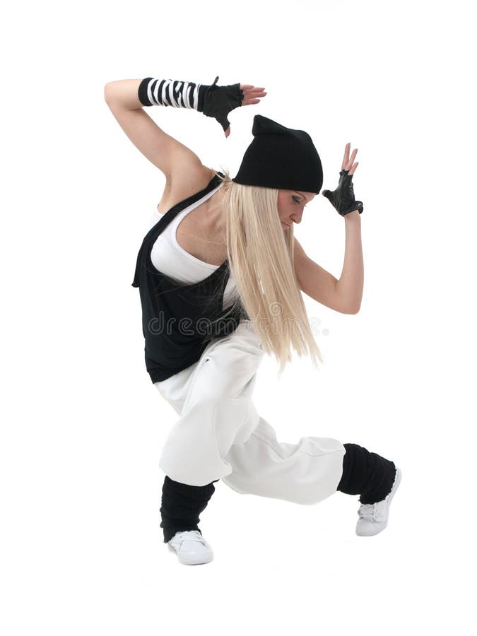 Female hip hop dancer in motion. Female hip hop dancer in motion