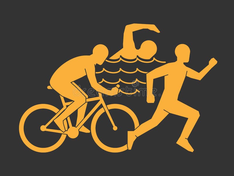 Χρυσή σύγχρονη λέσχη λογότυπων triathlon διανυσματική απεικόνιση Χρυσή σύγχρονη λέσχη λογότυπων triathlon διανυσματική απεικόνιση