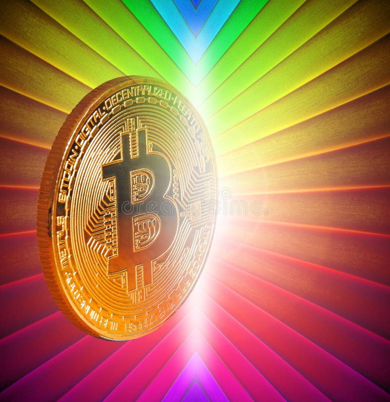 Χρυσό νόμισμα cryptocurrency Bitcoin ψηφιακό στοκ εικόνες Χρυσό νόμισμα cryptocurrency Bitcoin ψηφιακό στοκ εικόνες