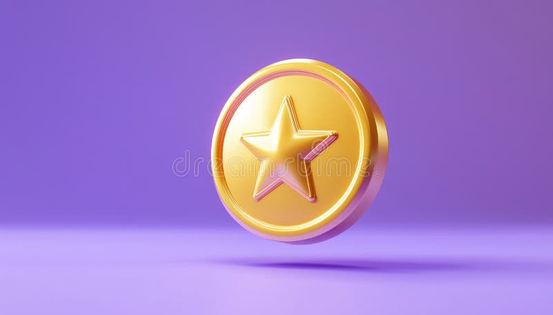 χρυσό νόμισμα ποιότητας premium με πρωταθλητή αστέρα για τον 1ο νικητή στοκ φωτογραφία με δικαίωμα ελεύθερης χρήσης