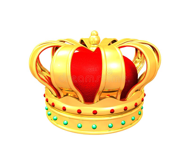 Gold crown on white background. Gold crown on white background