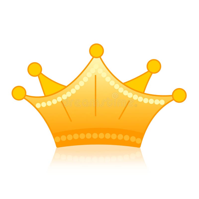 Golden crown isolated on white background illustration. Golden crown isolated on white background illustration
