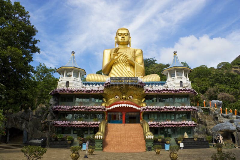 χρυσός ναός sri lanka dambulla στοκ φωτογραφία