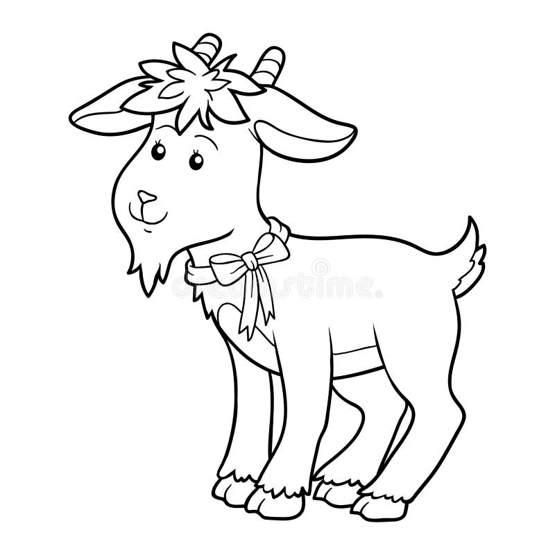 Game for children: Coloring book (goat). Game for children: Coloring book (goat)