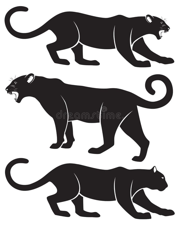 The figure shows a silhouette of a panther. The figure shows a silhouette of a panther