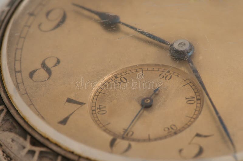 Detail of vintage 100 years old omega clock. Detail of vintage 100 years old omega clock