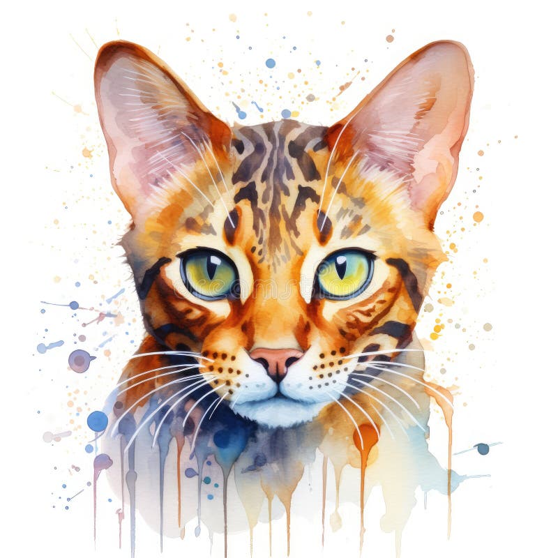 χρώμα παστέλ με πολύ λίγα χρώματα ocicat splain απεικόνιση αποθεμάτων
