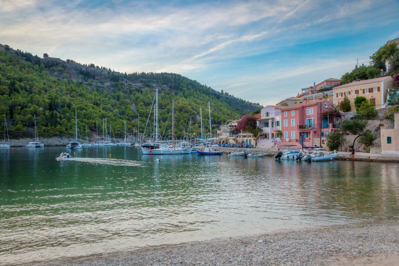 Χωριό Άσος στην Κεφαλονία στοκ φωτογραφίες
