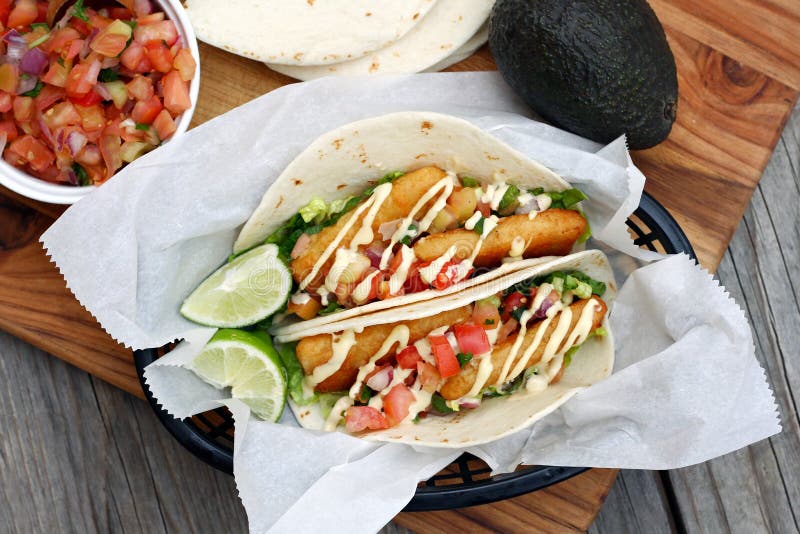 Ψάρια Tacos στοκ εικόνα με δικαίωμα ελεύθερης χρήσης