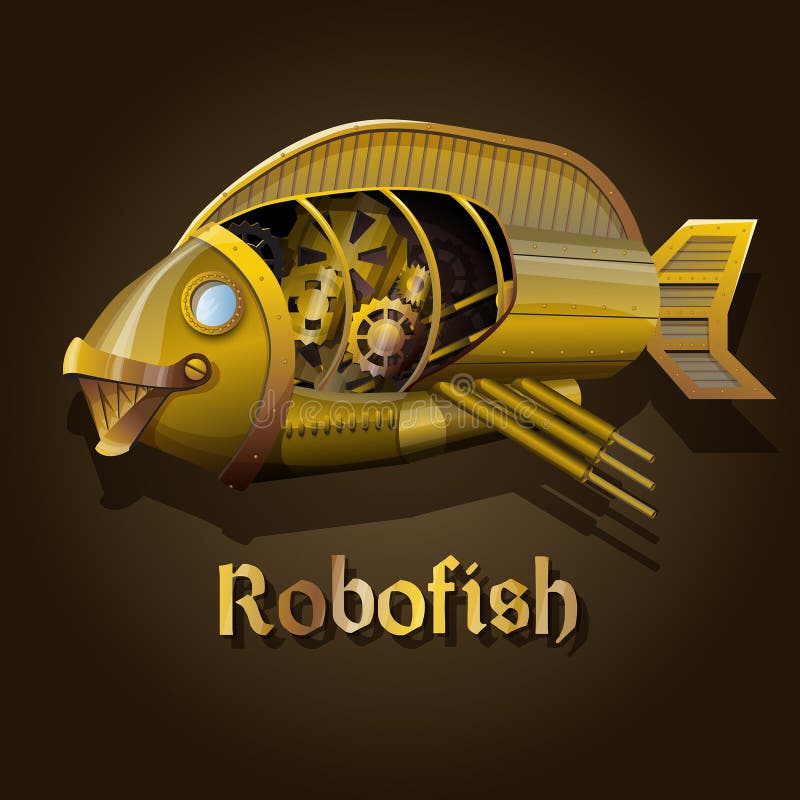 Ψάρια ρομπότ Steampunk ελεύθερη απεικόνιση δικαιώματος Ψάρια ρομπότ Steampunk ελεύθερη απεικόνιση δικαιώματος