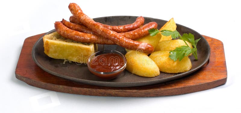 ψημένο στη σχάρα platter λουκάνι&kapp στοκ φωτογραφία