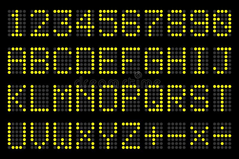 Digital letters and numbers display board for airport schedules, train timetables, scoreboard etc. Digital letters and numbers display board for airport schedules, train timetables, scoreboard etc.