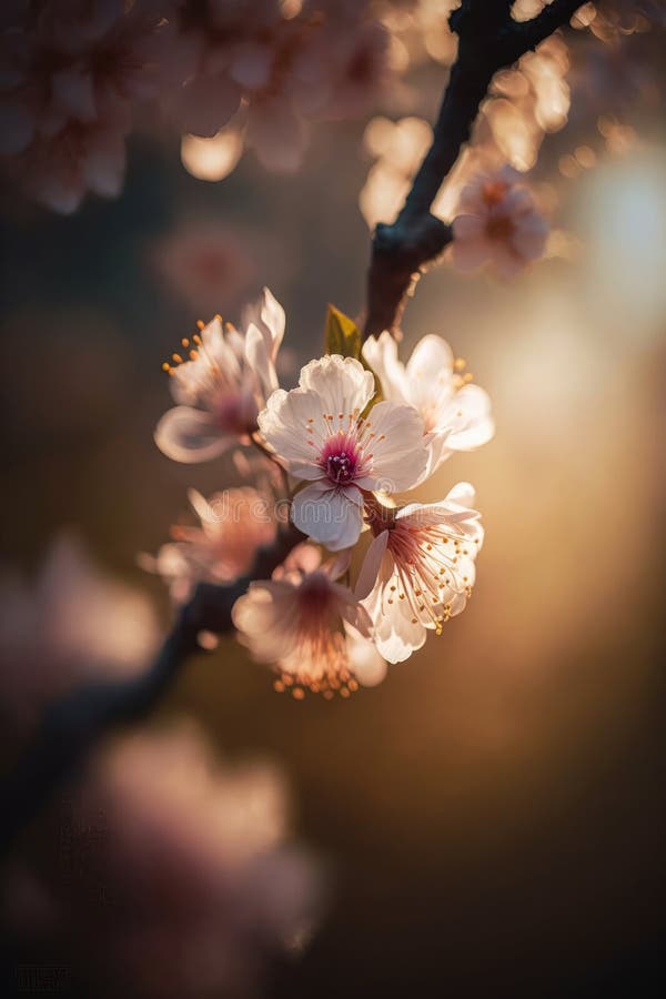 Beautiful blooming sakura tree branches. Spring nature. Delicate pink flowers. Soft morning light. Japanese cherry blossoms. Generative AI AI generated. Beautiful blooming sakura tree branches. Spring nature. Delicate pink flowers. Soft morning light. Japanese cherry blossoms. Generative AI AI generated