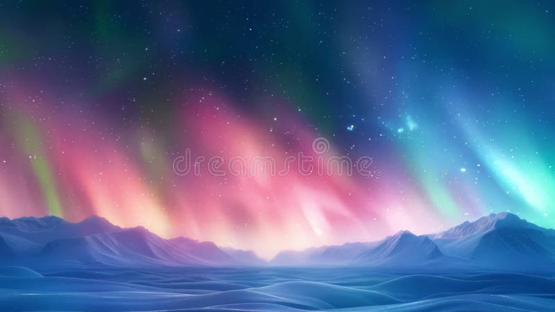 όμορφα βόρεια φώτα στον νυχτερινό ουρανό. φόντο του aurora borealis με αστέρια και λάμψη πολικού φωτός.
