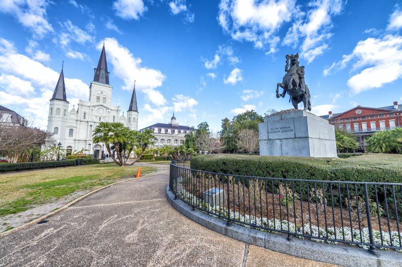 Όμορφη άποψη του Jackson Square στη Νέα Ορλεάνη, Λουιζιάνα στοκ φωτογραφίες Όμορφη άποψη του Jackson Square στη Νέα Ορλεάνη, Λουιζιάνα στοκ φωτογραφίες