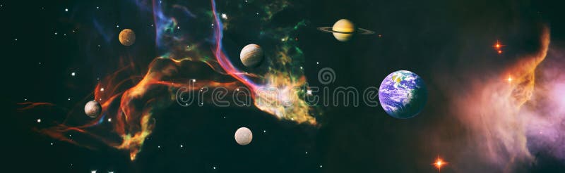 όμορφη γη. πανοραμική άποψη του αστέρα και γαλαξία του ηλίου της γης. ήλιος πάνω από τη θέα της γης του πλανήτη από το διάστημα. στοκ φωτογραφία με δικαίωμα ελεύθερης χρήσης