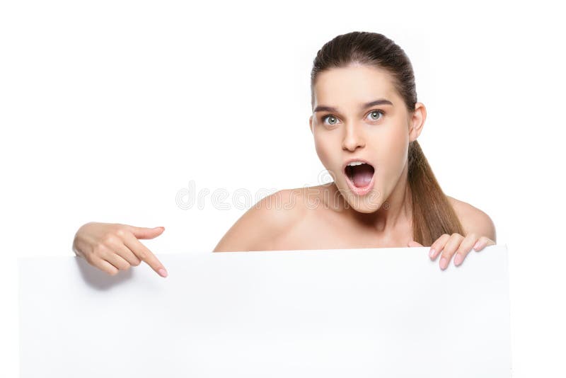 όμορφη γυναίκα εκμετάλλ&epsil στοκ φωτογραφία
