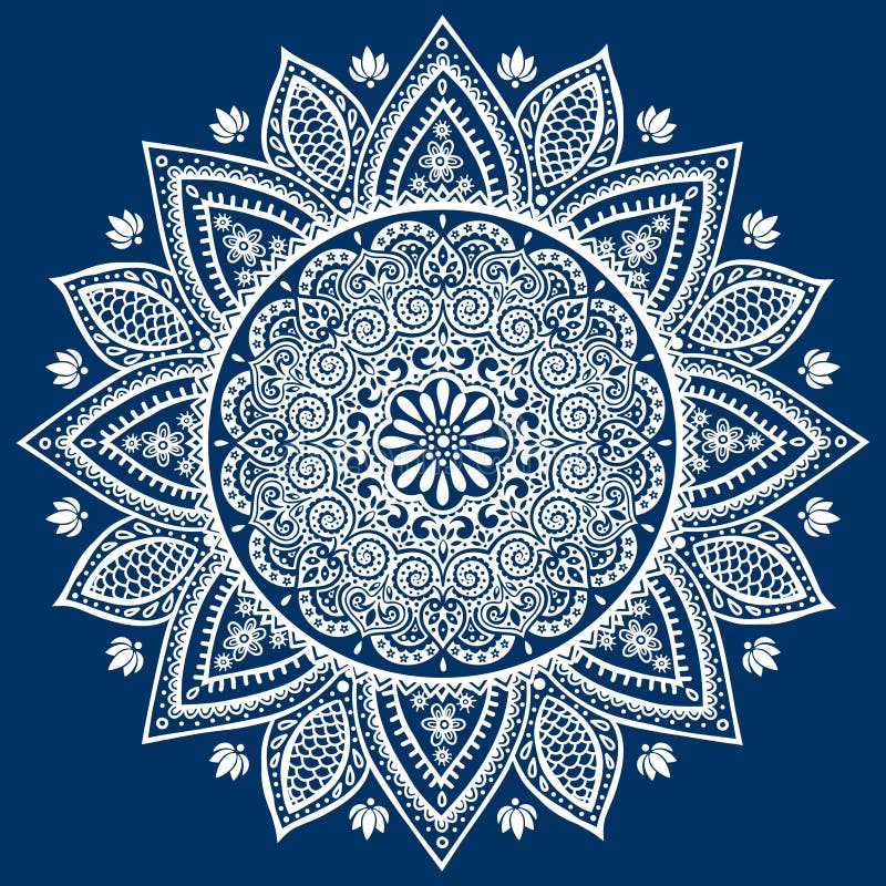 Όμορφη ινδική floral διακόσμηση mandala απεικόνιση αποθεμάτων Όμορφη ινδική floral διακόσμηση mandala απεικόνιση αποθεμάτων