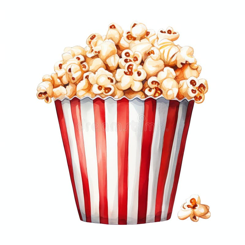 όμορφη ταινία popcorn ταινία υδατογράφημα clip απεικόνιση ελεύθερη απεικόνιση δικαιώματος