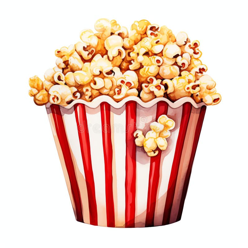 όμορφη ταινία popcorn ταινία υδατογράφημα clip απεικόνιση ελεύθερη απεικόνιση δικαιώματος