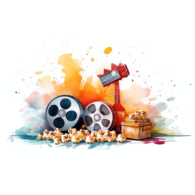 όμορφη ταινία premiere ταινία απεικόνιση υδατογραφήματος clip απεικόνιση αποθεμάτων