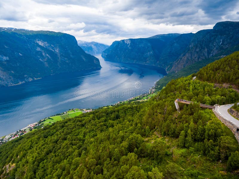 Beautiful Nature Norway. The Sognefjorden lake. Beautiful Nature Norway. The Sognefjorden lake