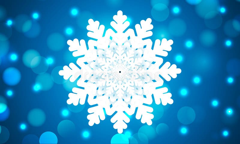 Όμορφο snowflake στο μπλε υπόβαθρο bokeh ελεύθερη απεικόνιση δικαιώματος Όμορφο snowflake στο μπλε υπόβαθρο bokeh ελεύθερη απεικόνιση δικαιώματος