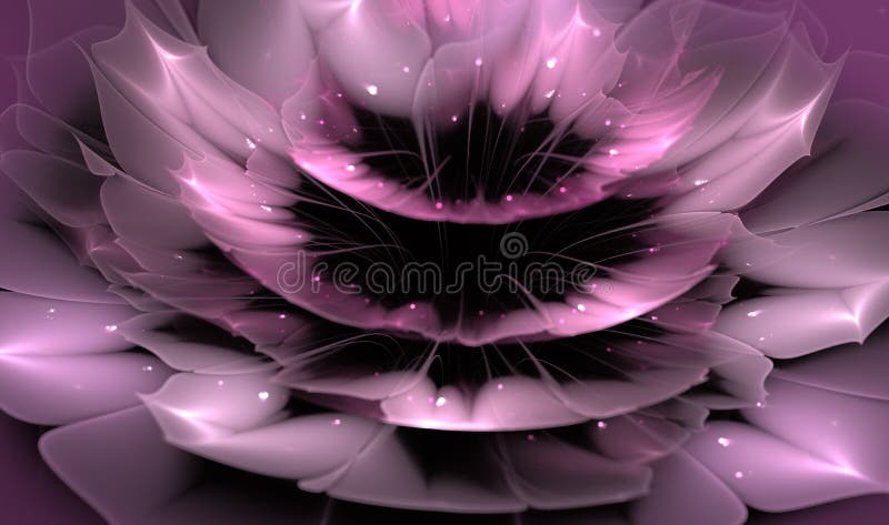 Όμορφο αφηρημένο fractal λουλούδι με τις λαμπρές λεπτομέρειες στα πέταλα διανυσματική απεικόνιση Όμορφο αφηρημένο fractal λουλούδι με τις λαμπρές λεπτομέρειες στα πέταλα διανυσματική απεικόνιση