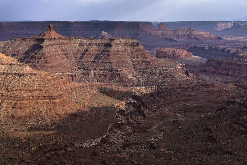 Όμορφο ηλιοβασίλεμα κοντά στο σημείο Canyonlands Γιούτα του Marlboro στοκ εικόνες Όμορφο ηλιοβασίλεμα κοντά στο σημείο Canyonlands Γιούτα του Marlboro στοκ εικόνες