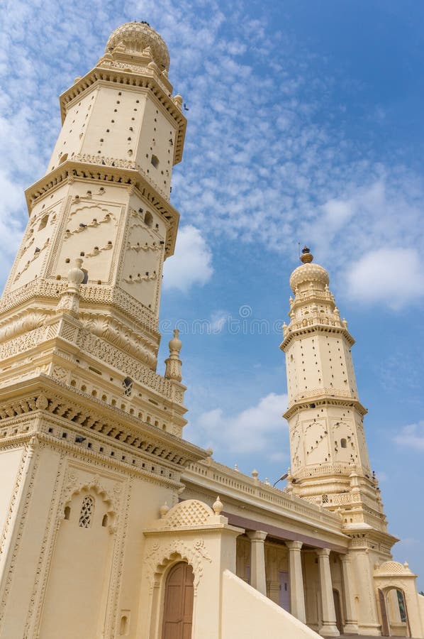 Beautiful twin tower mosque in Srirangapatna, Karnataka state, India. Beautiful twin tower mosque in Srirangapatna, Karnataka state, India