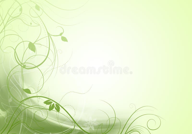 Όμορφο πράσινο floral σχέδιο - χρονική απεικόνιση άνοιξη