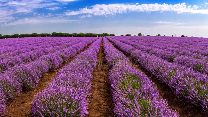 Όμορφοι lavender τομείς μια ηλιόλουστη ημέρα lavender ανθίζοντας scented λουλούδια Τομέας ενάντια στον ουρανό Μολδαβία στοκ εικόνες