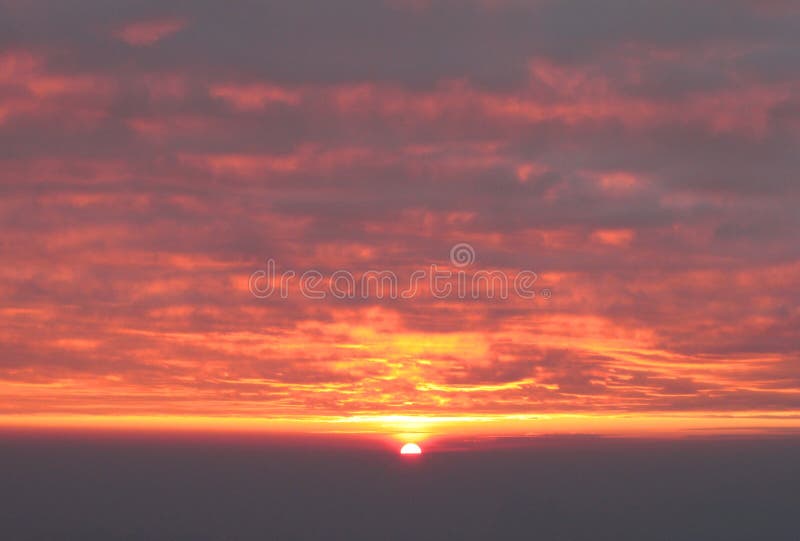 Beautiful dramatic cloudy sunrise sky . Beautiful dramatic cloudy sunrise sky .