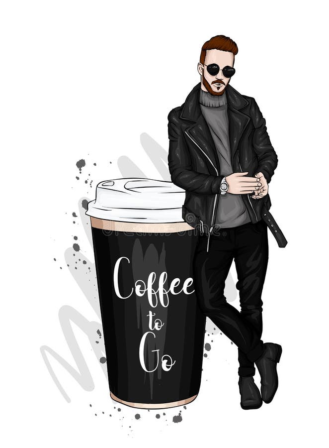Όμορφος τύπος στα μοντέρνα ενδύματα Hipster επίσης corel σύρετε το διάνυσμα απεικόνισης διανυσματική απεικόνιση Όμορφος τύπος στα μοντέρνα ενδύματα Hipster επίσης corel σύρετε το διάνυσμα απεικόνισης διανυσματική απεικόνιση