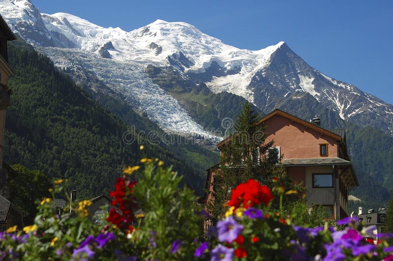 όρη chamonix Γαλλία γαλλικά στοκ εικόνες