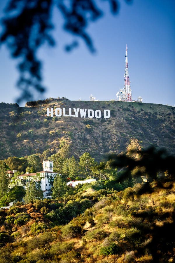 όψη σημαδιών της Angeles hollywood Los στοκ εικόνα όψη σημαδιών της Angeles hollywood Los στοκ εικόνα