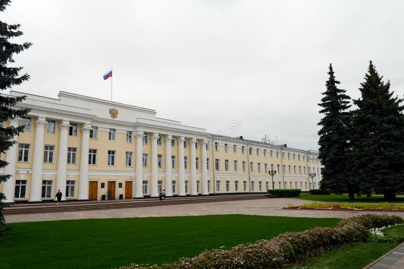 Административное здание законодательной ассамблеи в Nizhny Novgorod Кремле стоковое фото Административное здание законодательной ассамблеи в Nizhny Novgorod Кремле стоковое фото