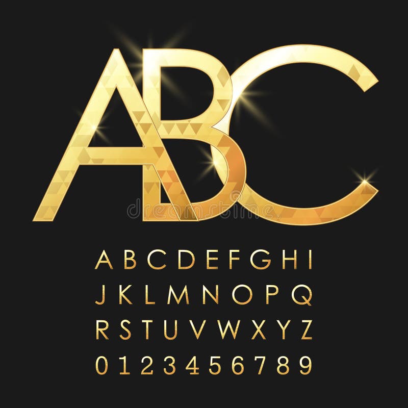 Alphabetic fonts and numbers, vector eps10 illustration. Alphabetic fonts and numbers, vector eps10 illustration