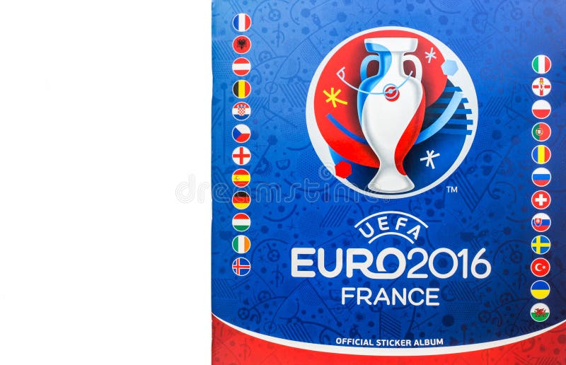 Альбом 2016 стикера Франции евро UEFA лицензированный должностным лицом иллюстрация вектора Альбом 2016 стикера Франции евро UEFA лицензированный должностным лицом иллюстрация вектора