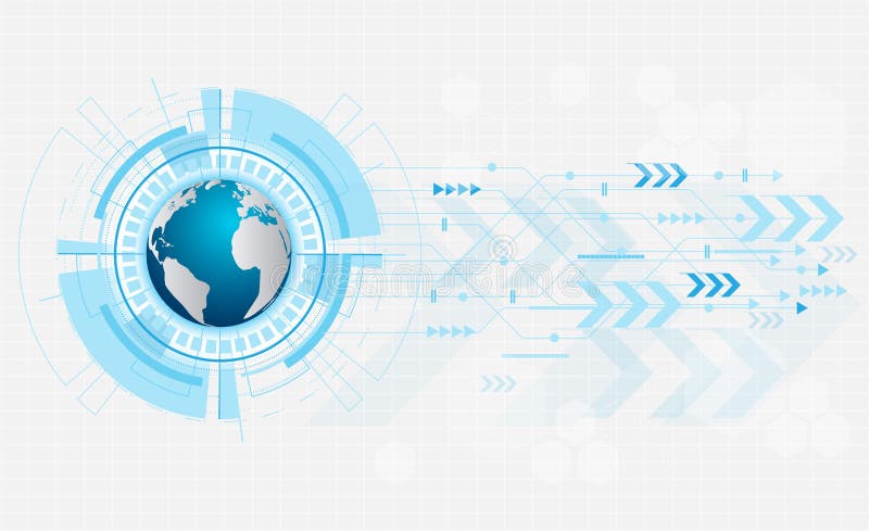 Абстрактная будущая концепция цифровой технологии на белой предпосылке, карте мира в зрачке, векторе, иллюстрации бесплатная иллюстрация Абстрактная будущая концепция цифровой технологии на белой предпосылке, карте мира в зрачке, векторе, иллюстрации бесплатная иллюстрация