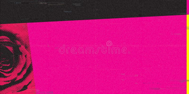 абстрактная геометрическая композиция valentines day concept punchy style с розовыми цветами halftone screen и рисографом printing бесплатная иллюстрация