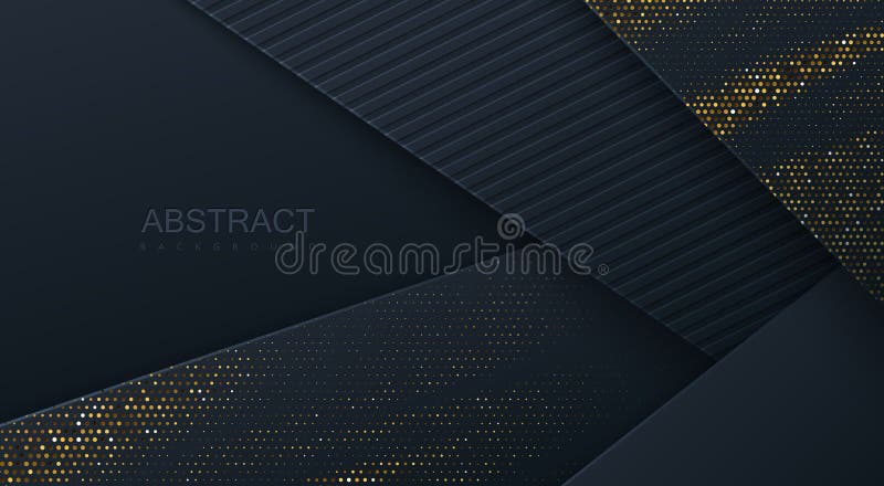 Абстрактная предпосылка 3d с черными бумажными слоями иллюстрация вектора
