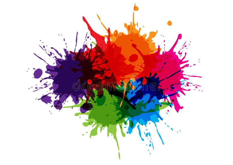 Абстрактная предпосылка дизайна цвета splatter вектор d иллюстрации иллюстрация вектора