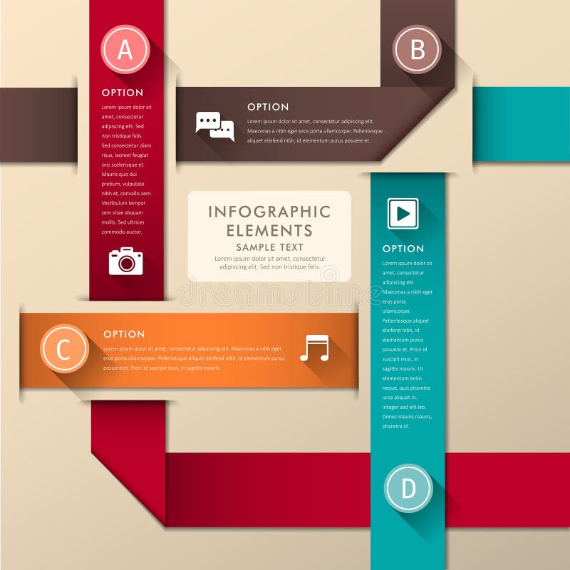 Абстрактное infographics бумаги 3d