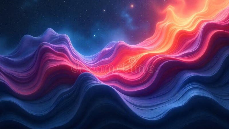 Абстрактные волнистые и многослойные фигуры бесплатная иллюстрация