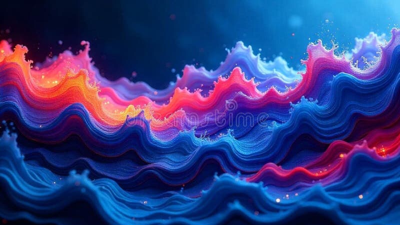 Абстрактные волнистые и многослойные фигуры иллюстрация вектора