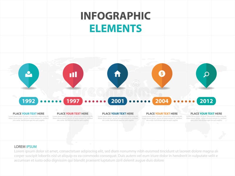 Абстрактные красочные элементы Infographics временной последовательности по дела штыря, иллюстрация вектора дизайна шаблона предс иллюстрация штока Абстрактные красочные элементы Infographics временной последовательности по дела штыря, иллюстрация вектора дизайна шаблона предс иллюстрация штока