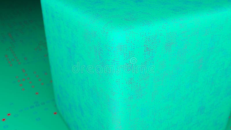 Абстрактные куб и пол смещения 3d представляя цифровой фон бесплатная иллюстрация Абстрактные куб и пол смещения 3d представляя цифровой фон бесплатная иллюстрация