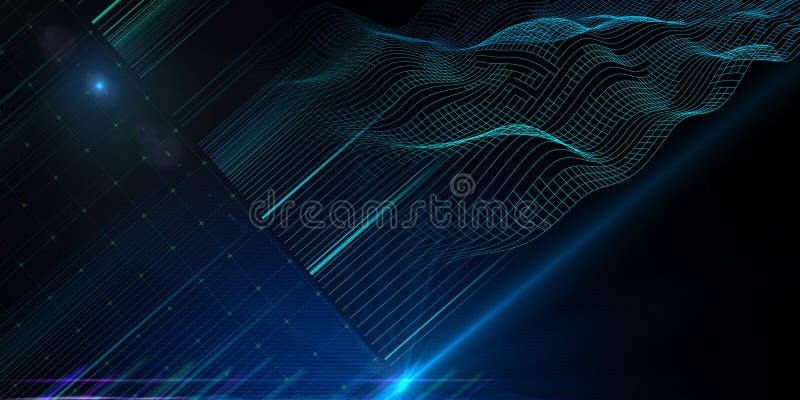 абстрактный фон wireframe цвет градиент волна сетка с размытыми линиями datatechnology концепция виртуальные точки данные. иллюстрация штока